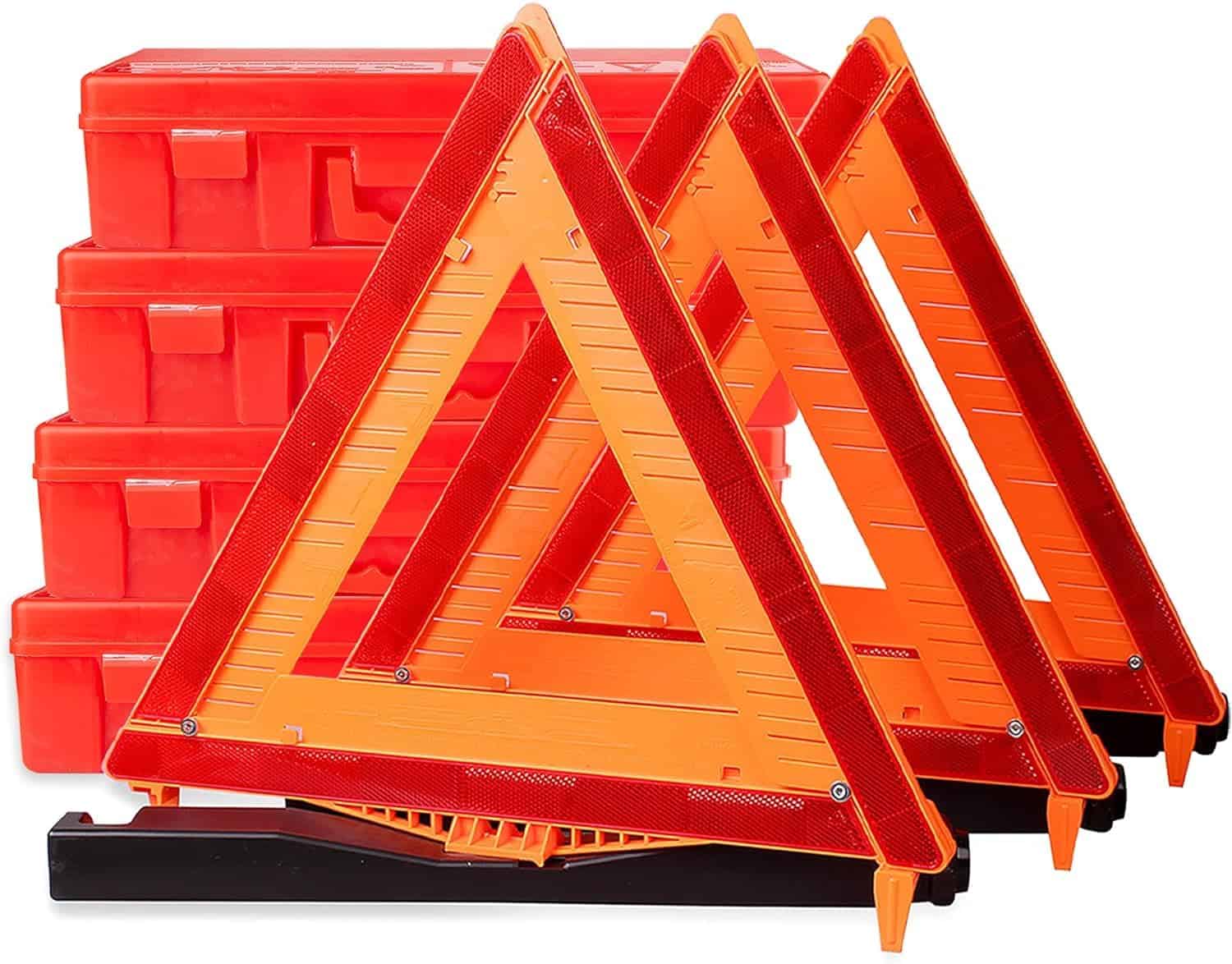 CARTMAN 12 Pack Triángulo de Advertencia, Reflector de