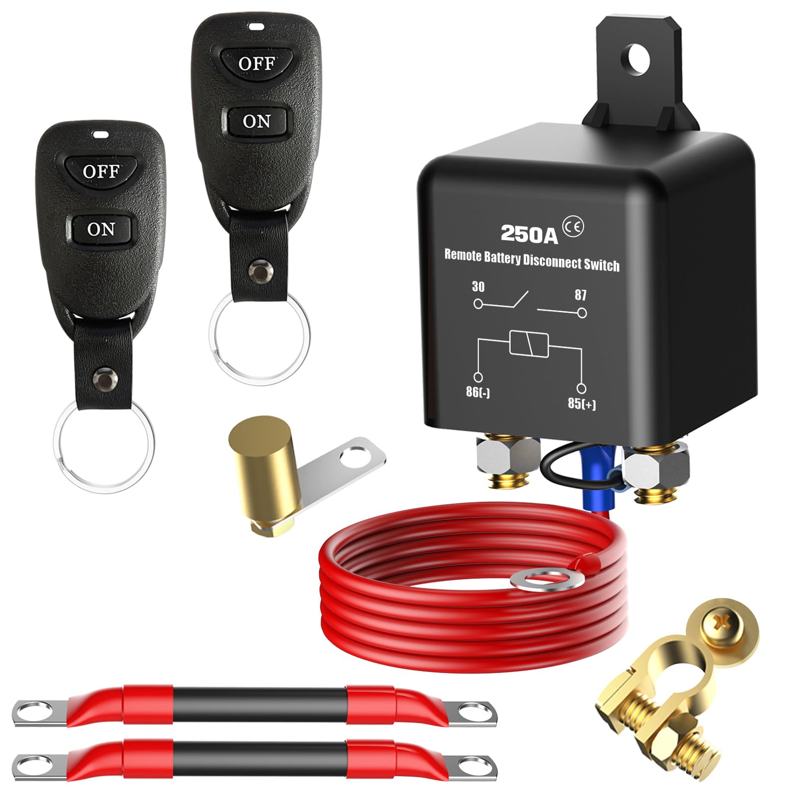 Interruptor de desconexión de batería remoto de poste