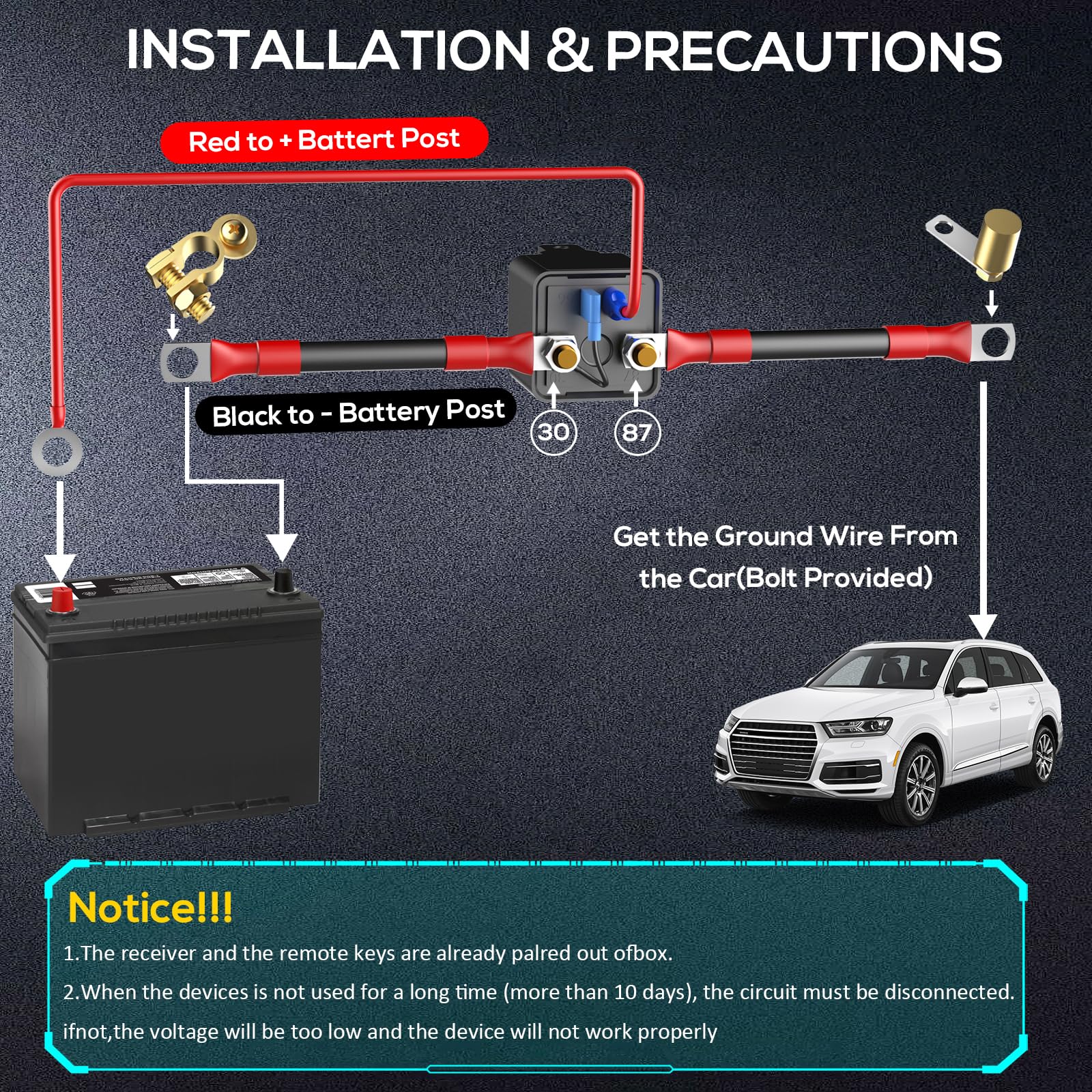 Interruptor de desconexión de batería remoto de poste - Imagen 5