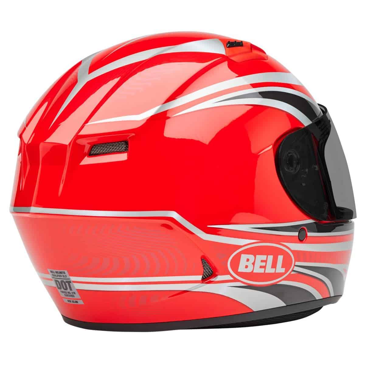 Casco de motocicleta de cara completa -Rojo/Plata - Imagen 7