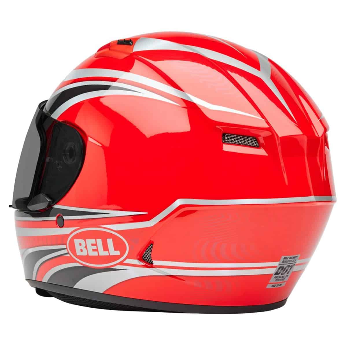 Casco de motocicleta de cara completa -Rojo/Plata - Imagen 5
