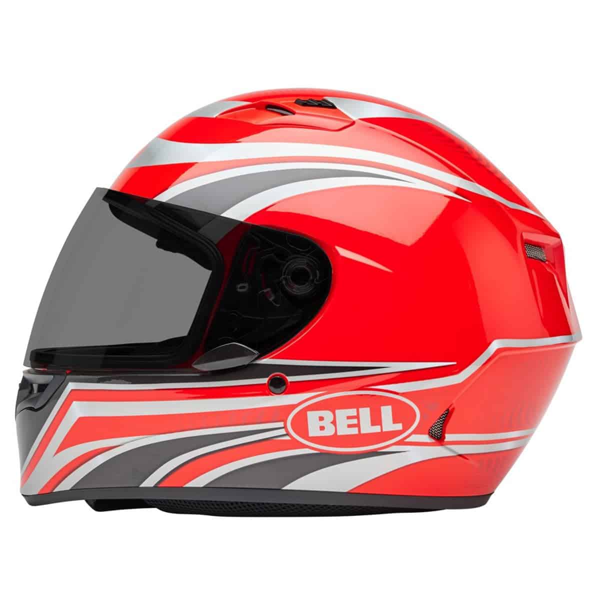 Casco de motocicleta de cara completa -Rojo/Plata - Imagen 4