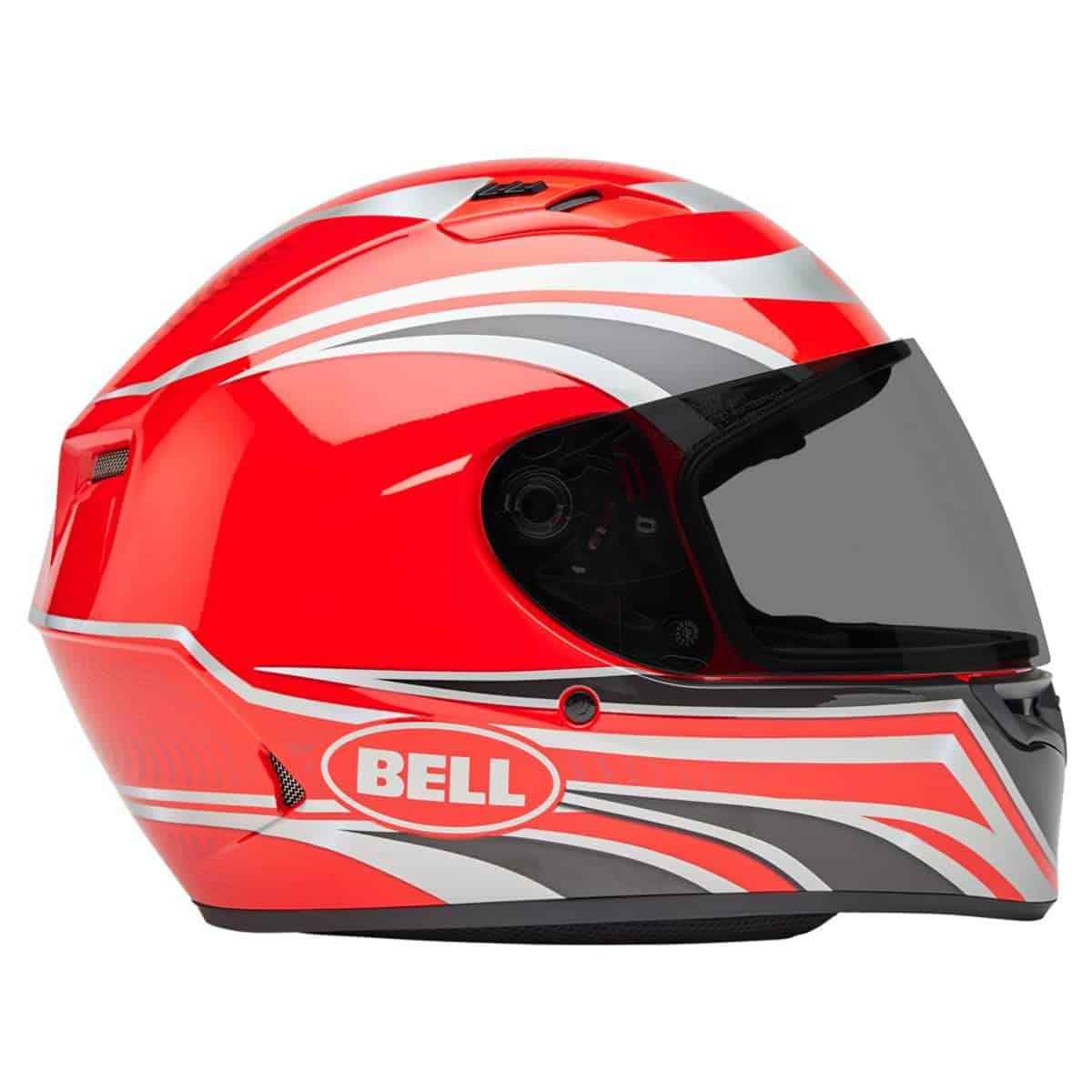 Casco de motocicleta de cara completa -Rojo/Plata - Imagen 8