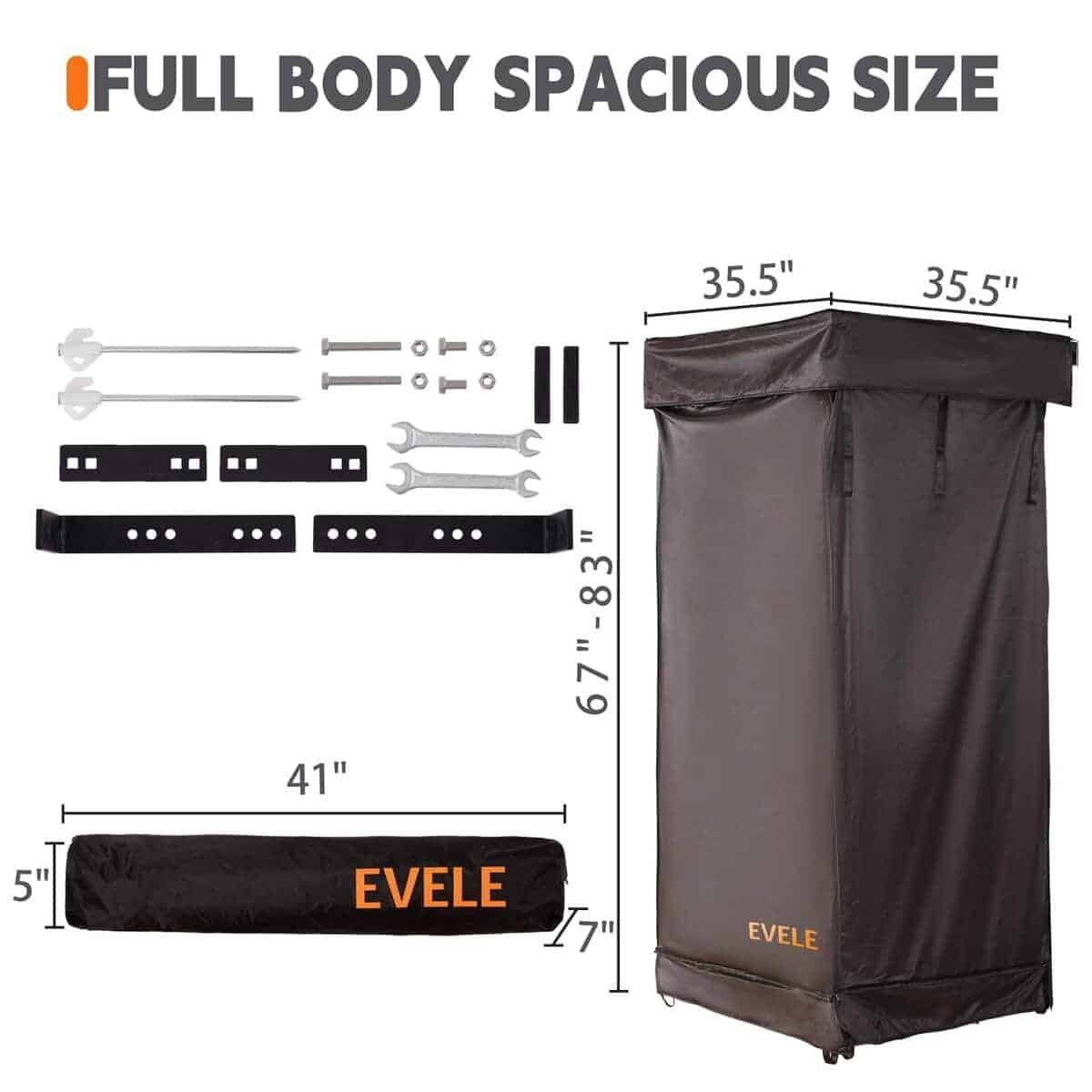 Toldo de Ducha para Rack de Techo, Refugio de Privacidad - Imagen 3