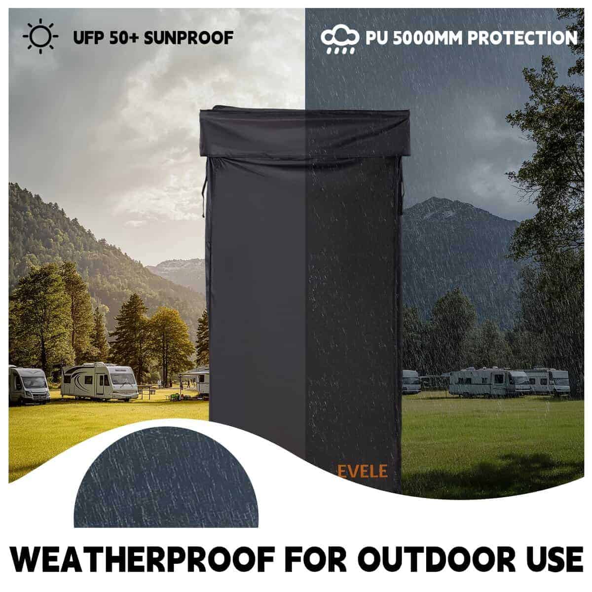 Toldo de Ducha para Rack de Techo, Refugio de Privacidad - Imagen 4