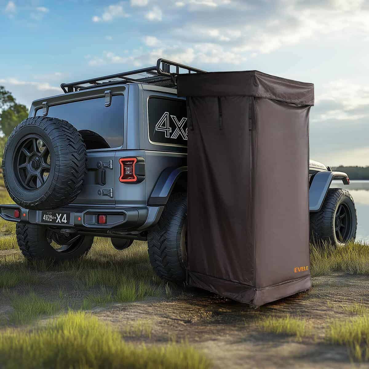 Toldo de Ducha para Rack de Techo, Refugio de Privacidad - Imagen 9