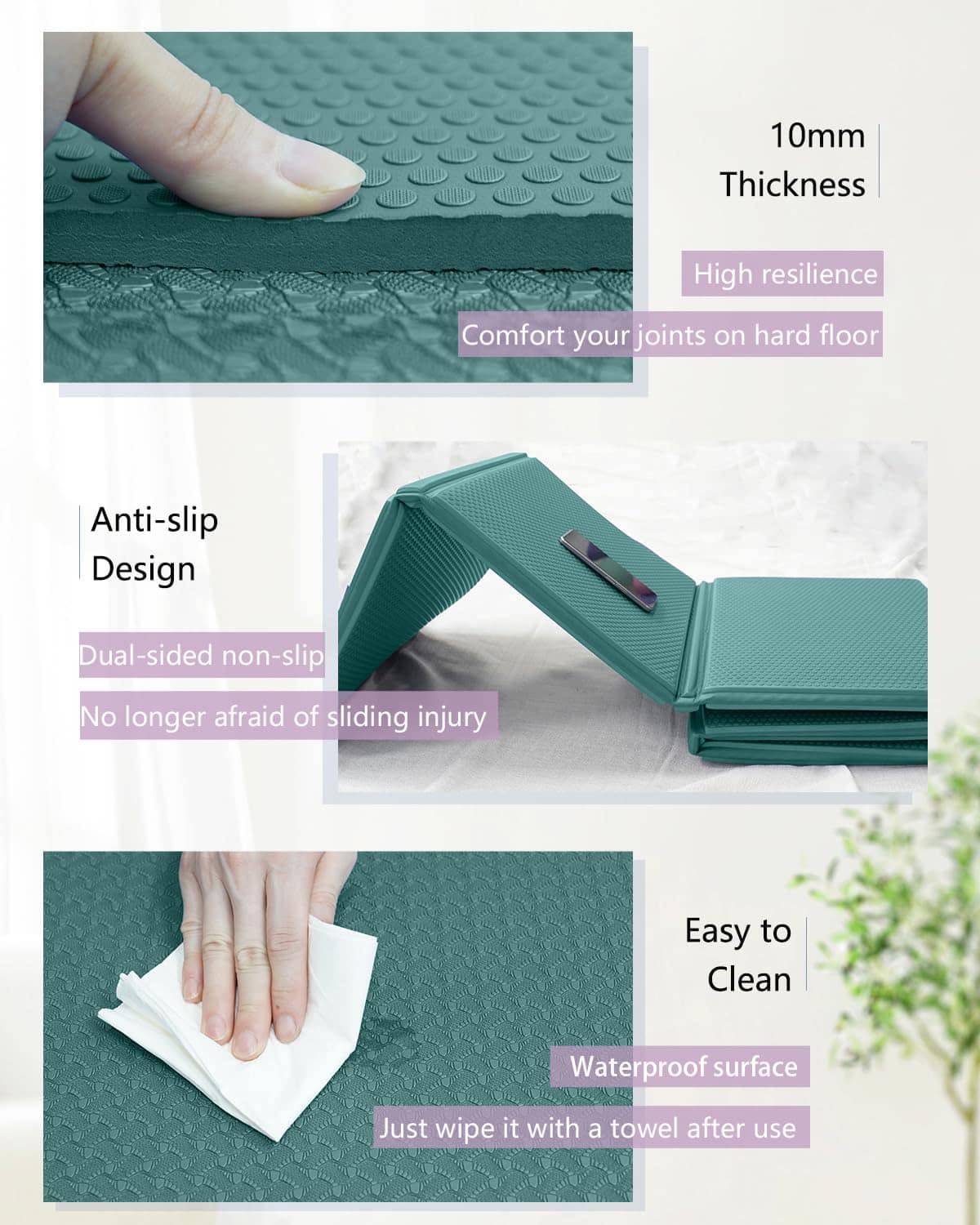 Tapete de Yoga RYTMAT Grueso 10mm Plegable Tapete de - Imagen 5