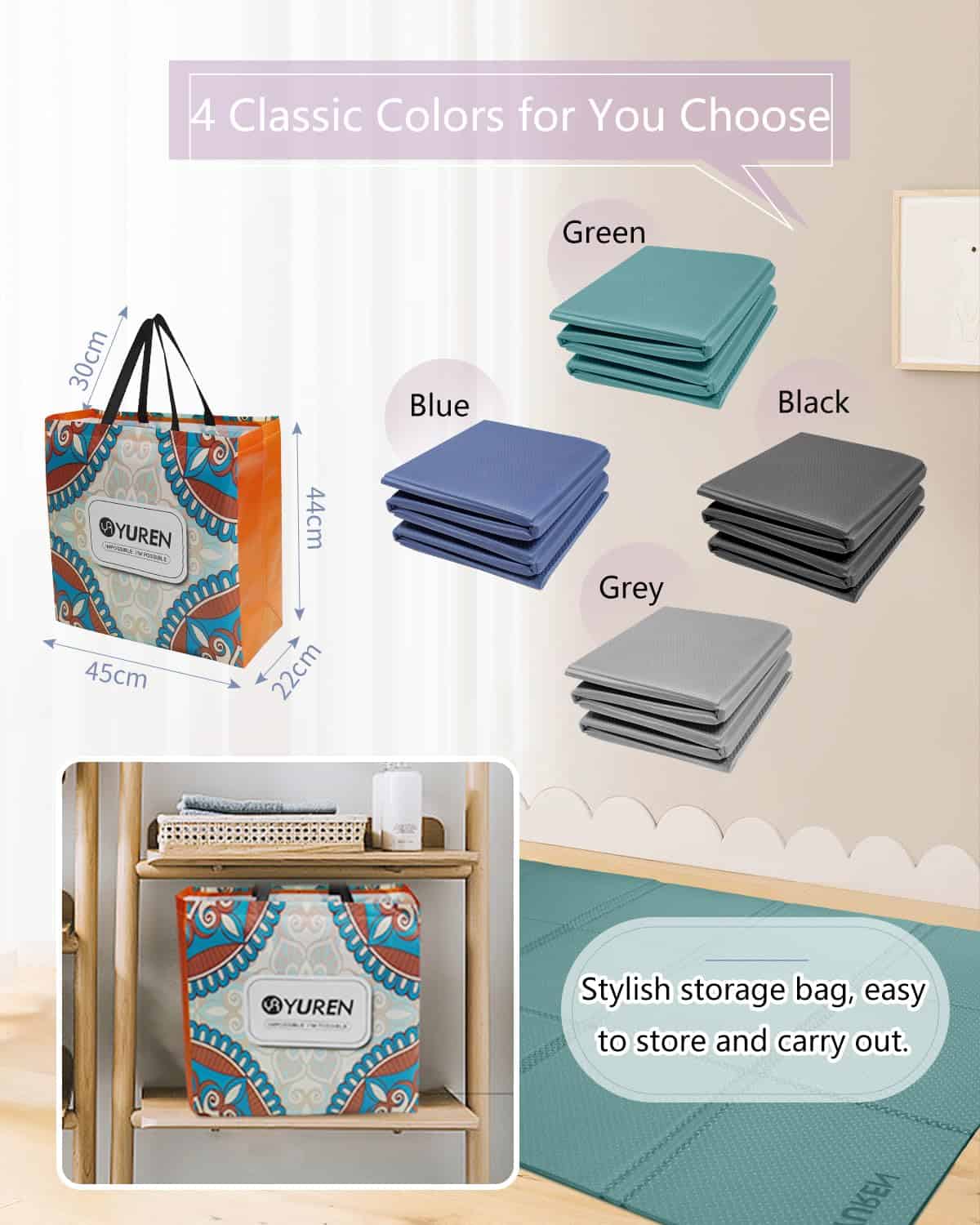 Tapete de Yoga RYTMAT Grueso 10mm Plegable Tapete de - Imagen 8