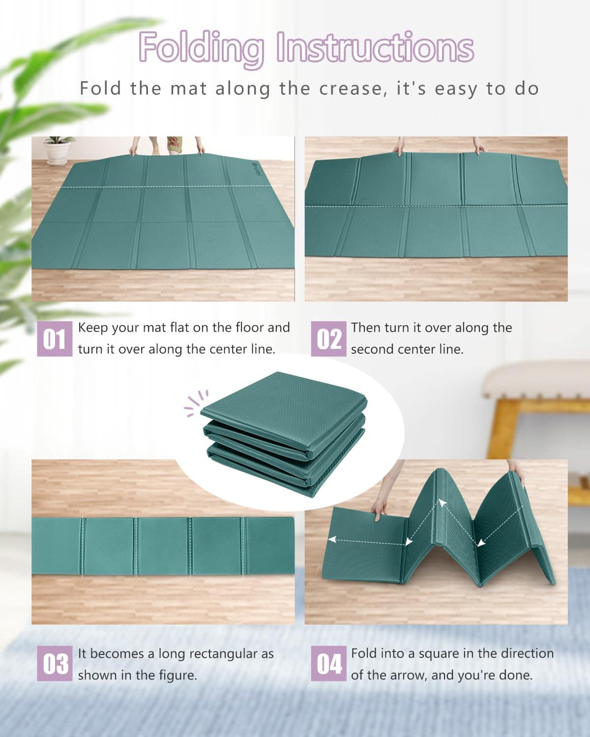 Tapete de Yoga RYTMAT Grueso 10mm Plegable Tapete de - Imagen 6