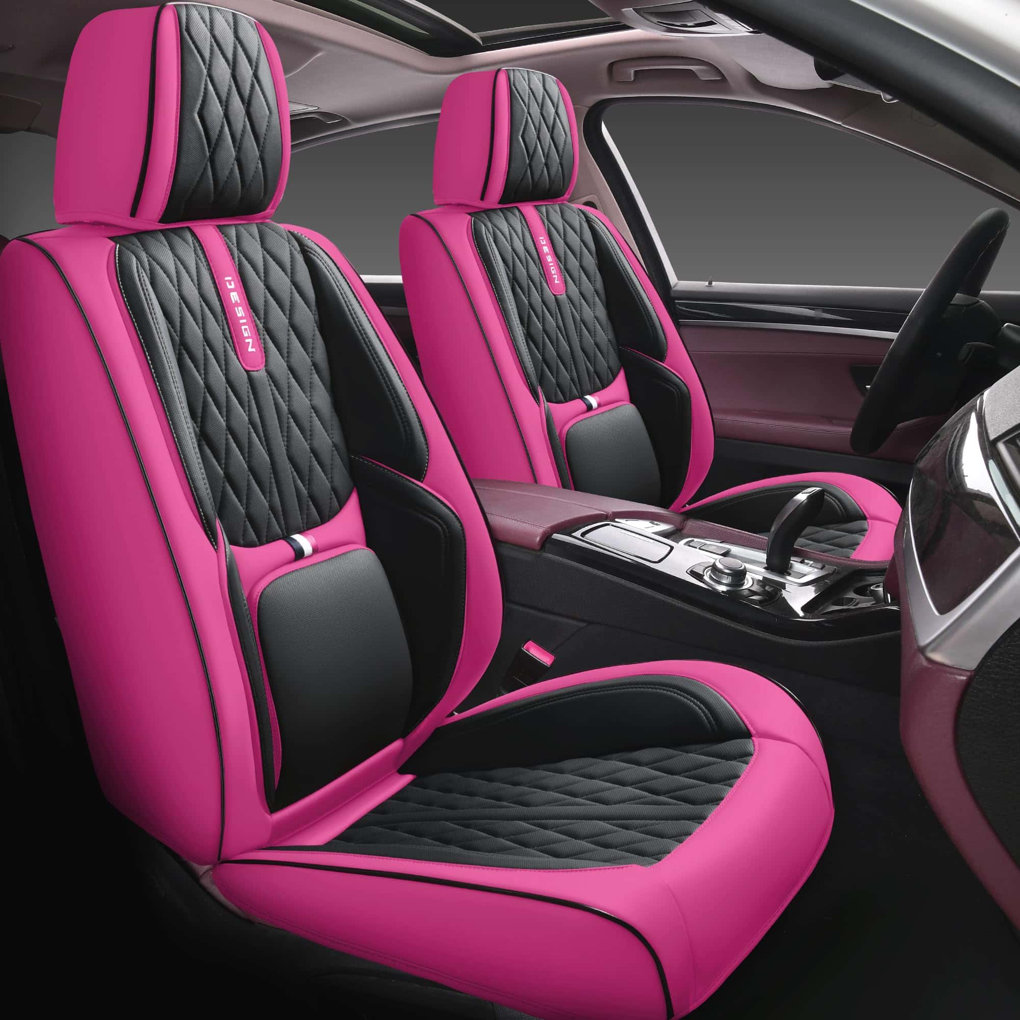 Fundas de Asiento de Auto de Cuero Cómodas LGOSG para