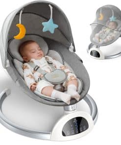 Bimuva Columpio Eléctrico para Bebés de Recién Nacidos a