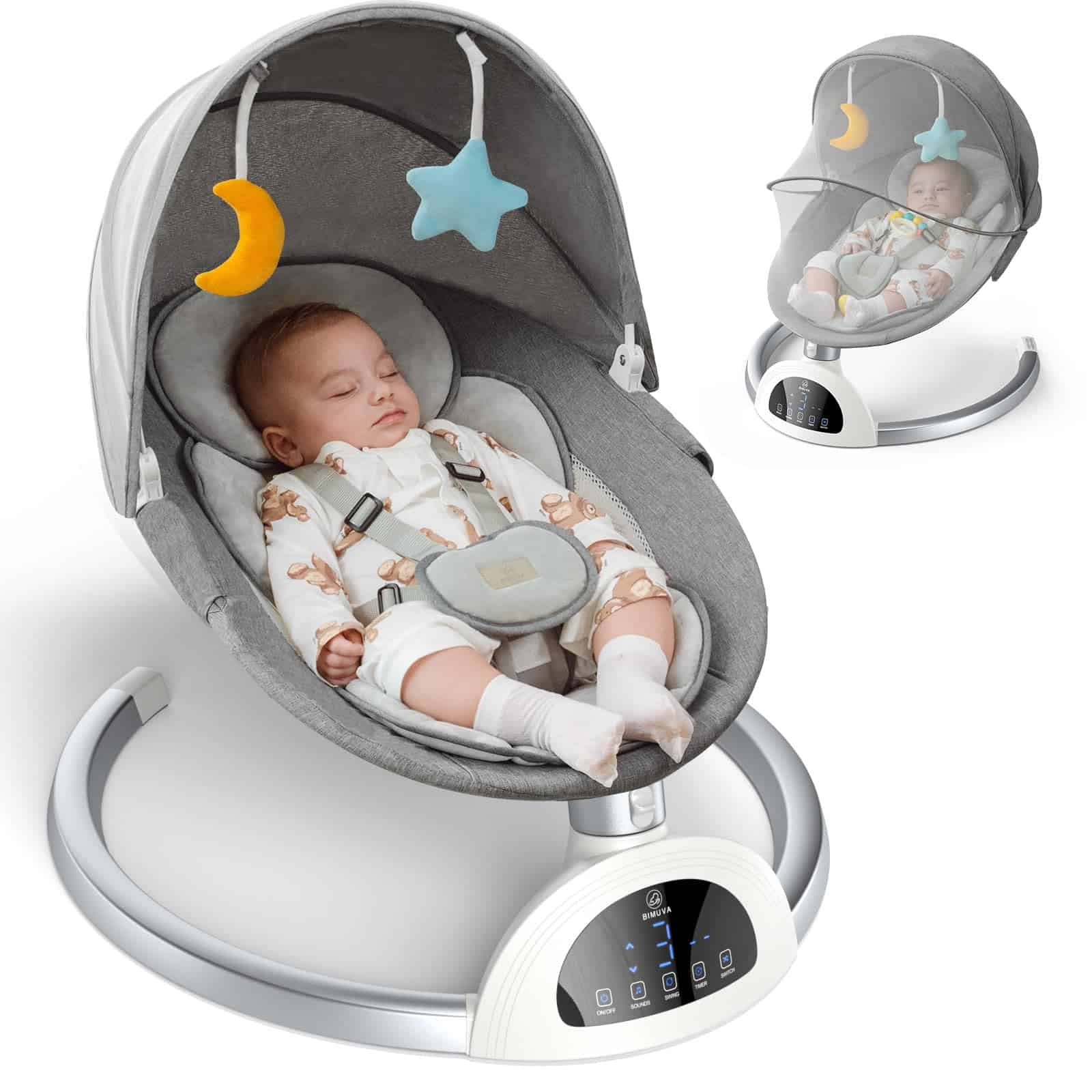 Bimuva Columpio Eléctrico para Bebés de Recién Nacidos a