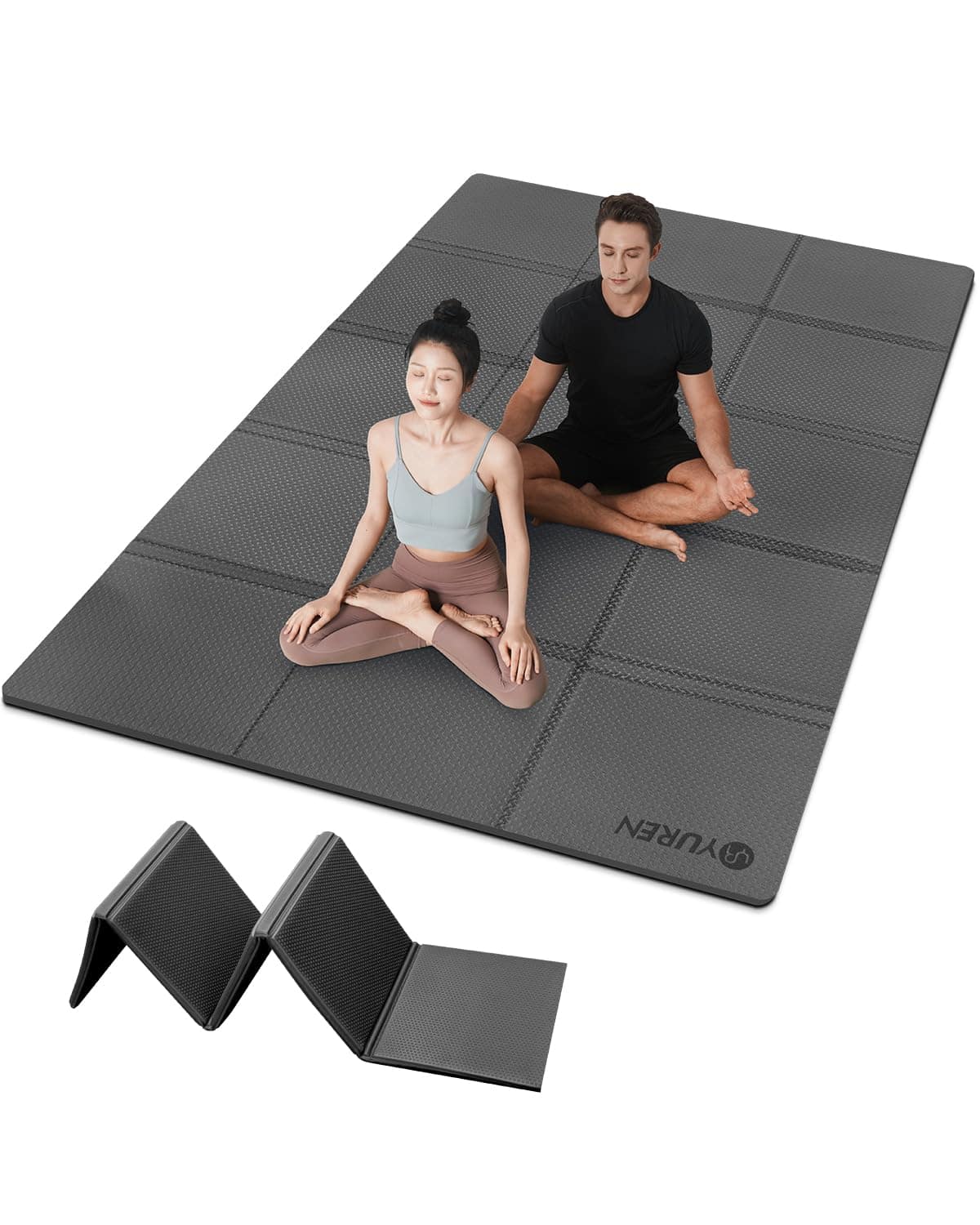 Tapete de yoga RYTMAT grueso de 10 mm plegable, tapete de