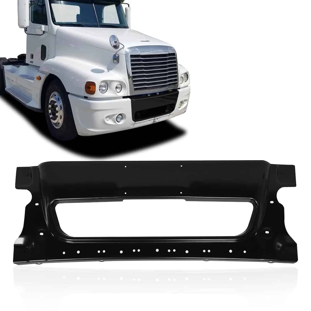 Defensa Delantera Negra Centro para Camión Semi remolque
