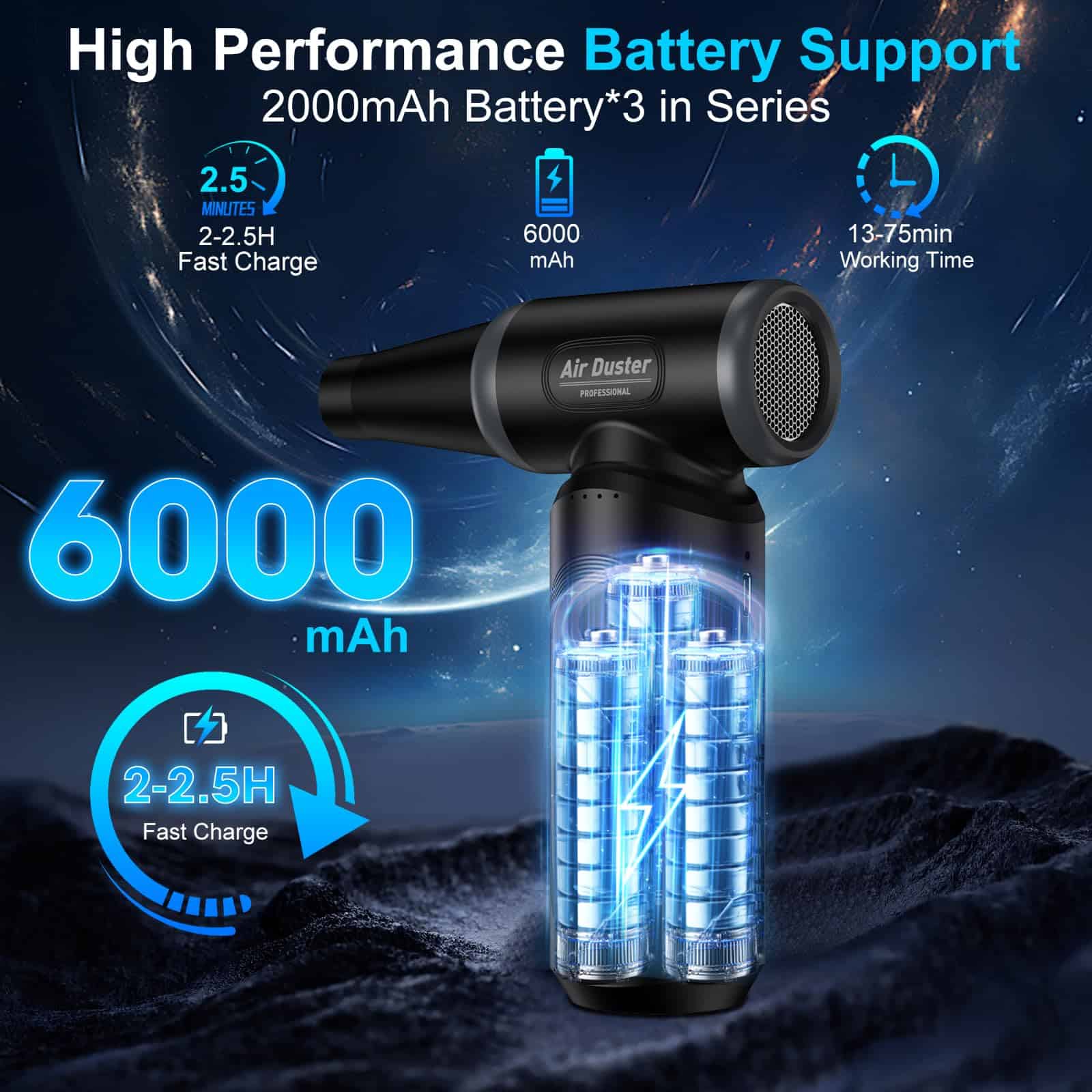 Soplador de Aire Comprimido Eléctrico, Kit de Limpieza para - Imagen 9