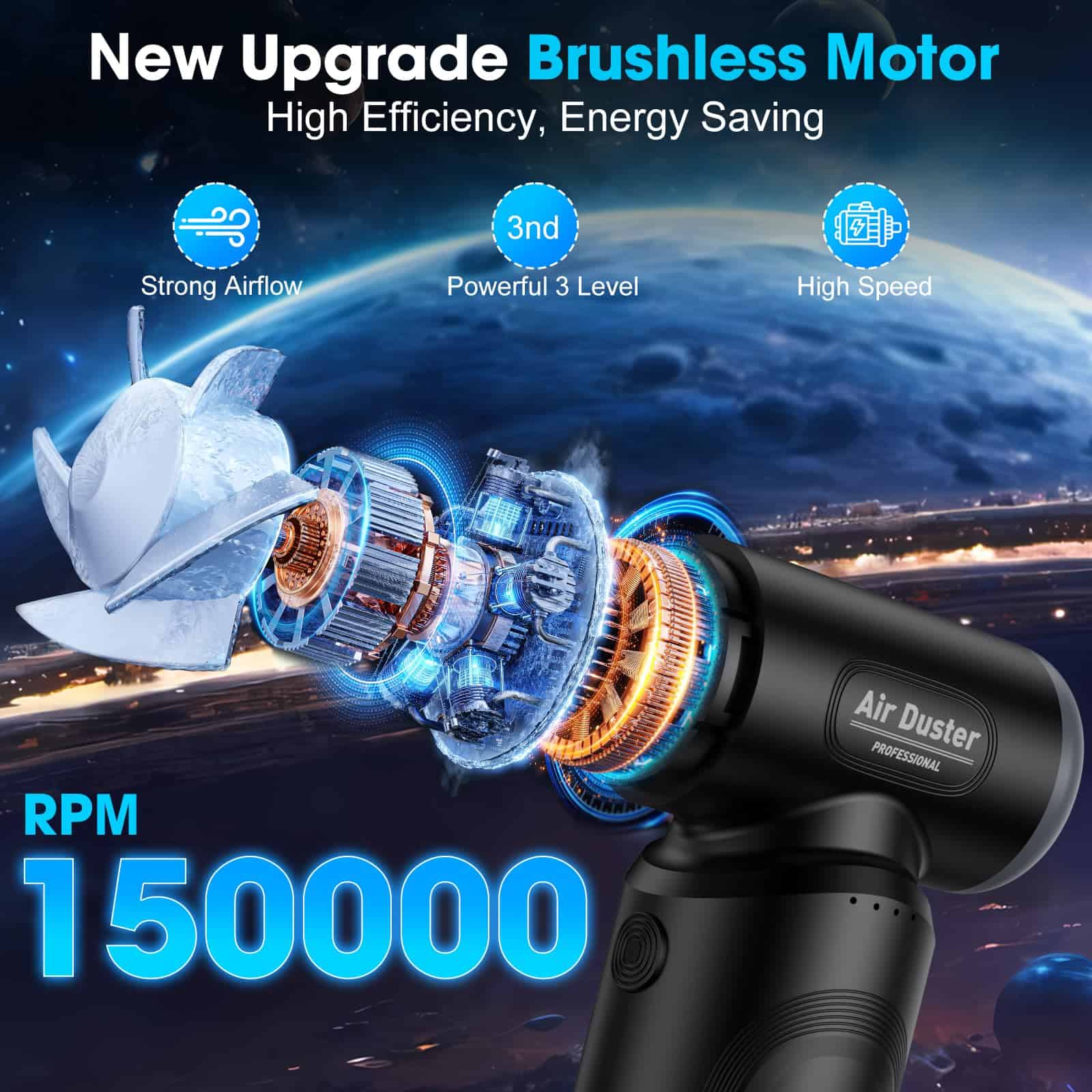 Soplador de Aire Comprimido Eléctrico, Kit de Limpieza para - Imagen 4