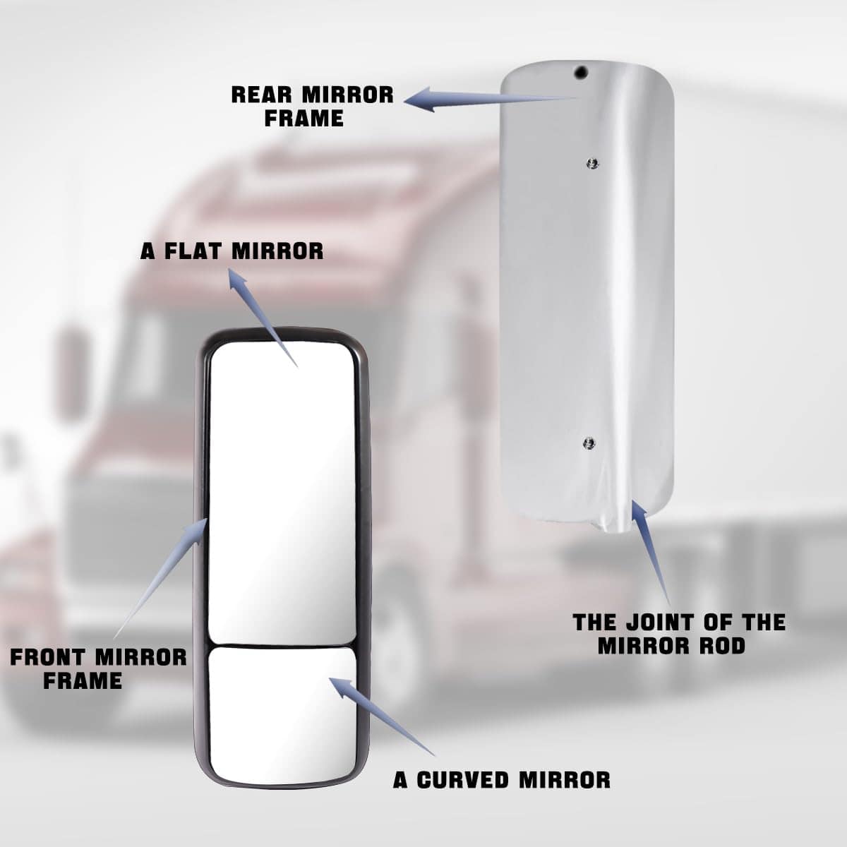 Espejo Lateral Izquierdo Compatible con Freightliner - Imagen 3