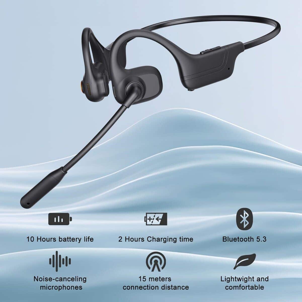 Audífonos de Oreja Abierta con Micrófono, Auriculares - Imagen 4