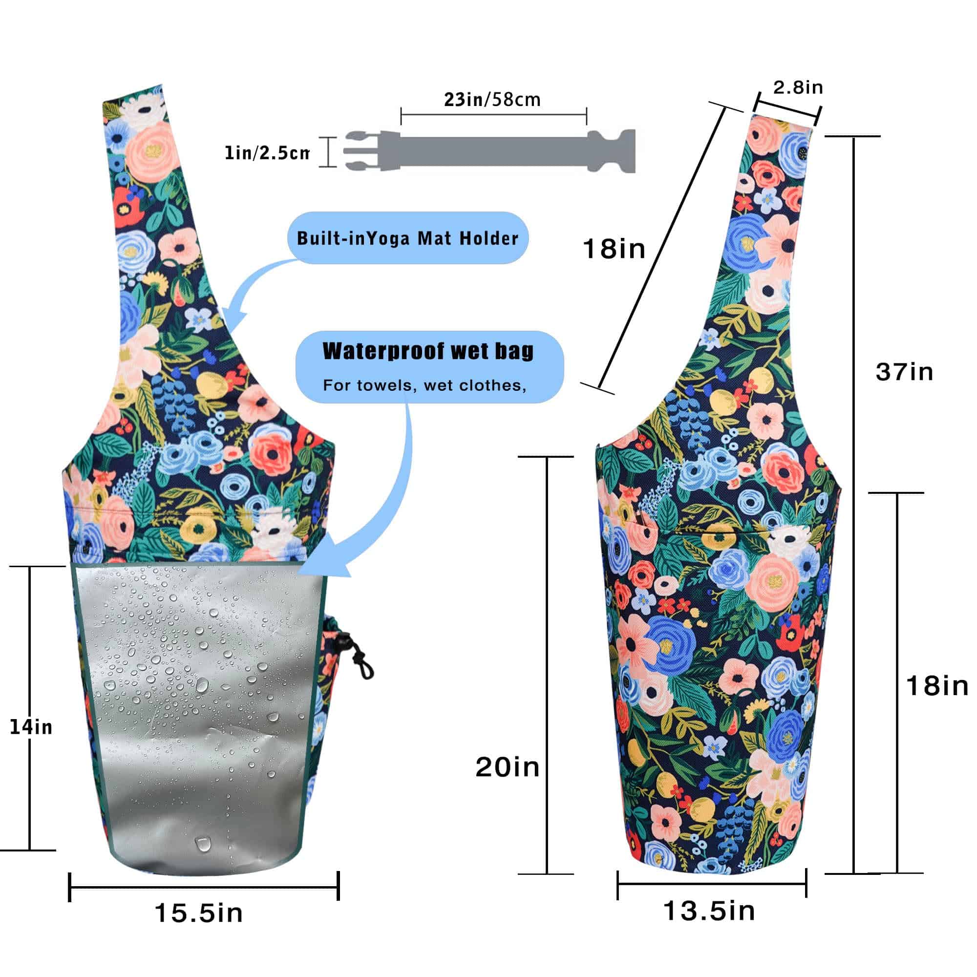 Bolsa para Yoga - Gran Apertura Bolsa de Transporte de Mat - Imagen 4