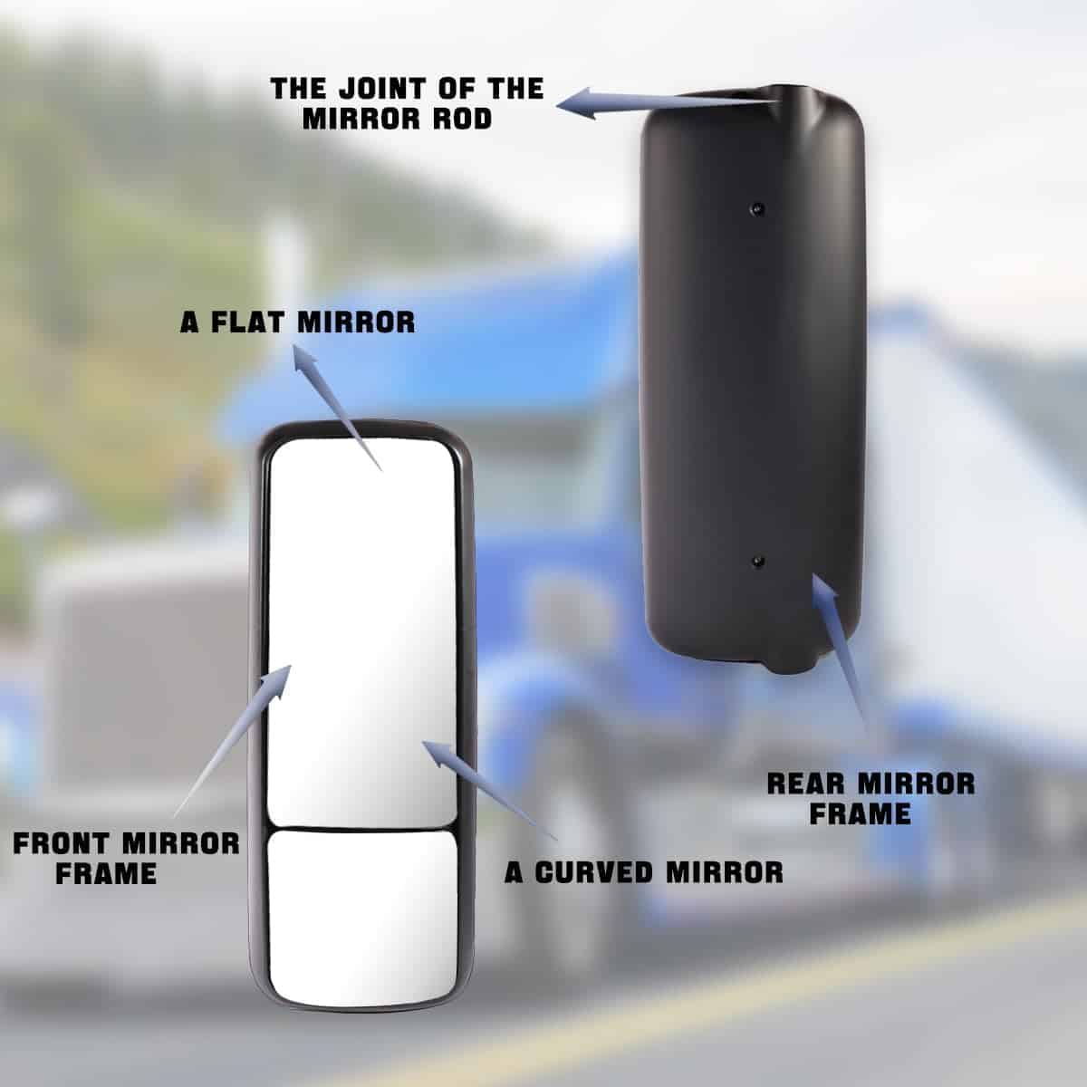 Espejo lateral izquierdo compatible con Freightliner - Imagen 3