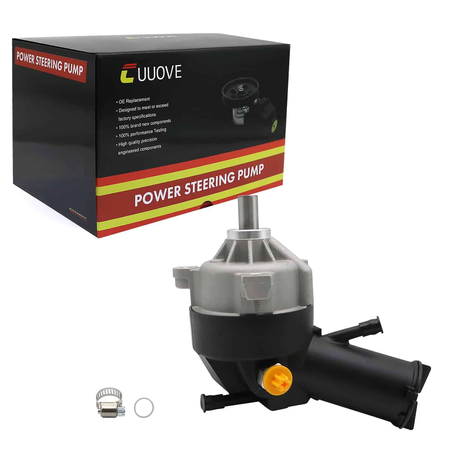 Bomba de dirección asistida con depósito de montaje