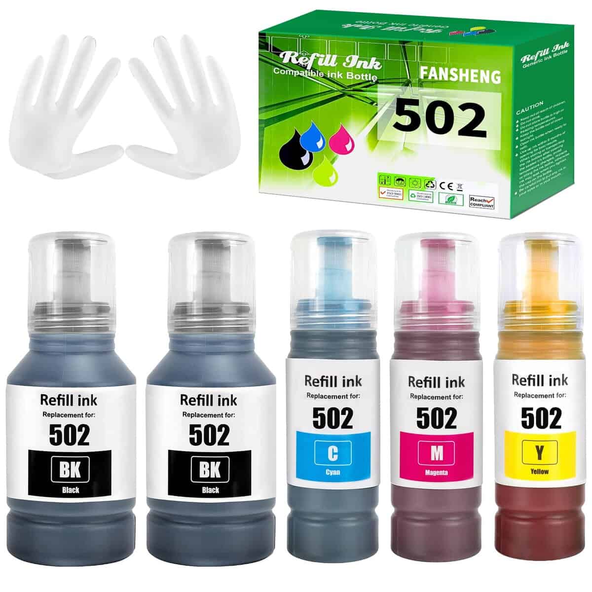 502 Tinta Compatible con Botellas de Recarga de Tinta 502