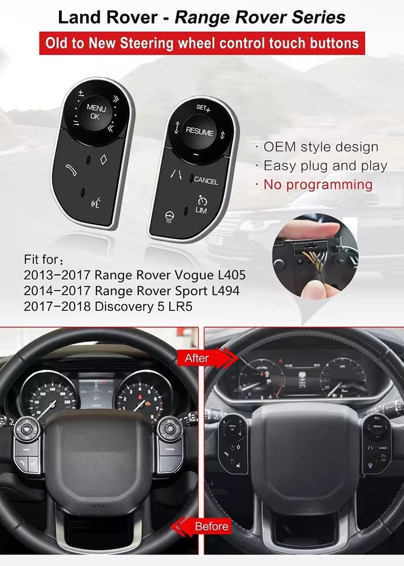 Botones de volante de coche para Range Rover Vogue L405 - Imagen 3
