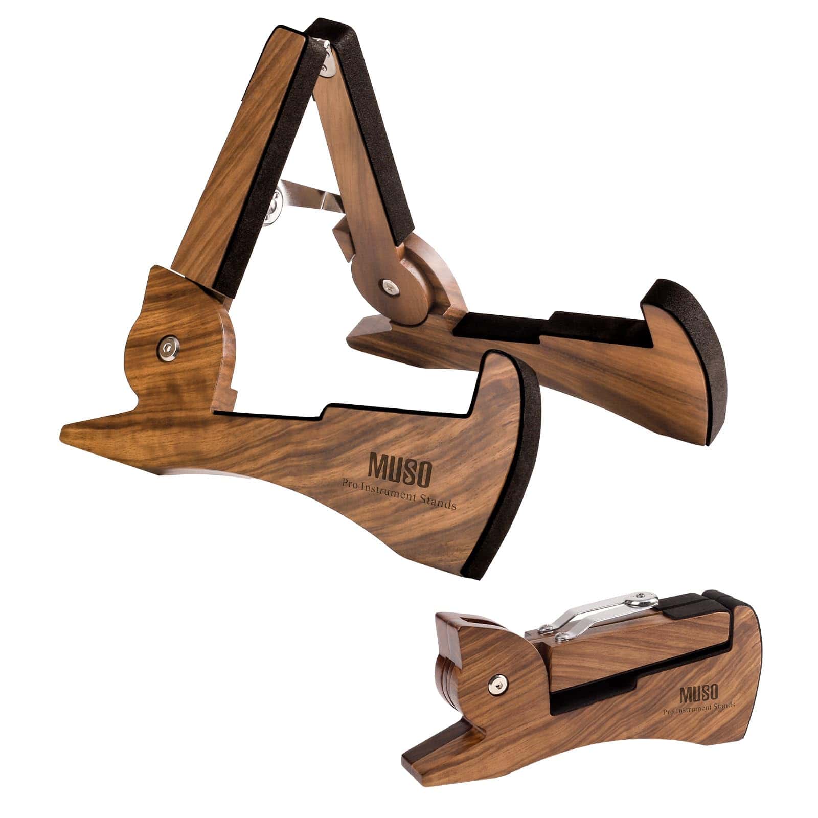 Soporte de Guitarra Plegable MUSO, Madera -Marrón