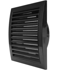 Campana de escape negra de 6 pulgadas -Negro con brida