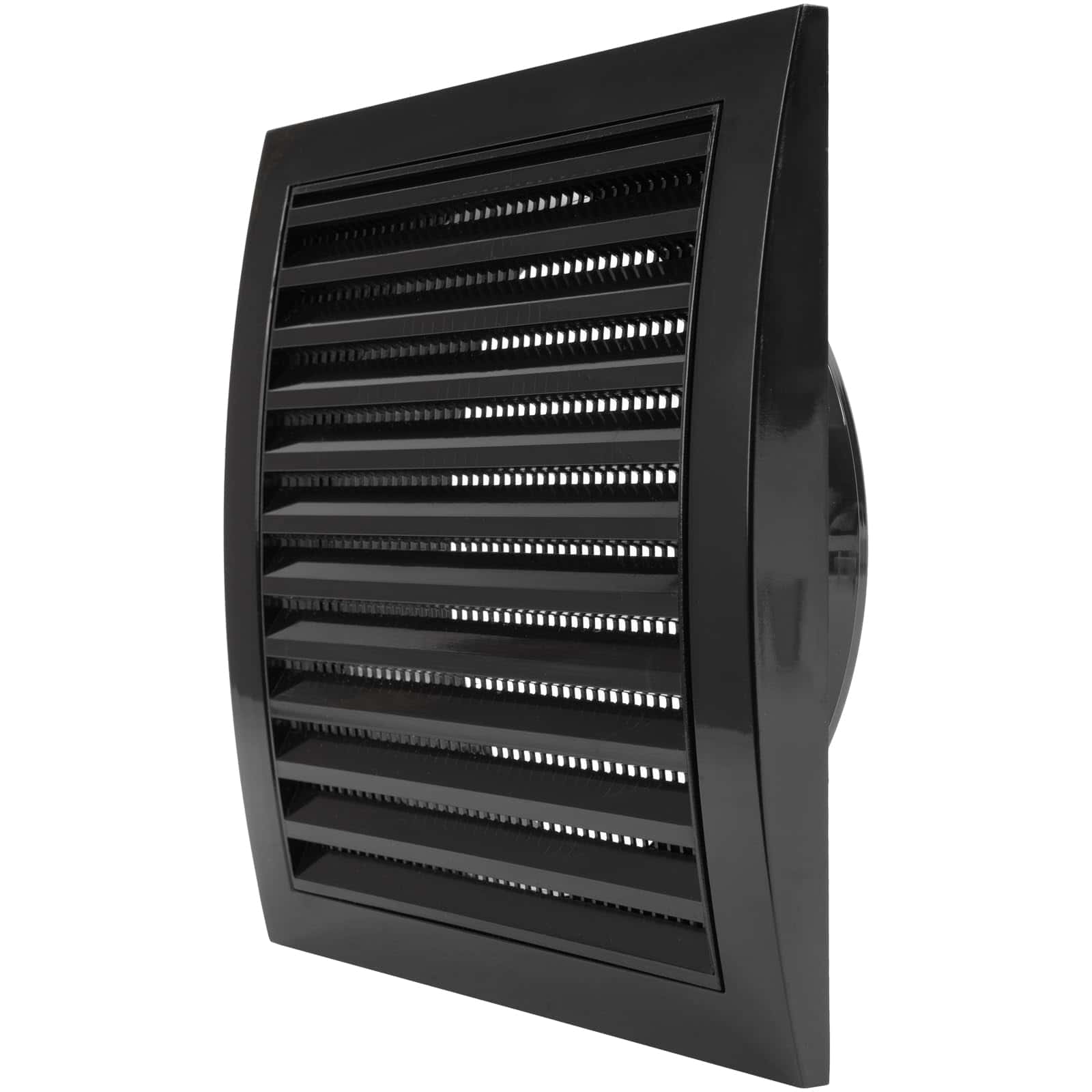 Campana de escape negra de 6 pulgadas -Negro con brida