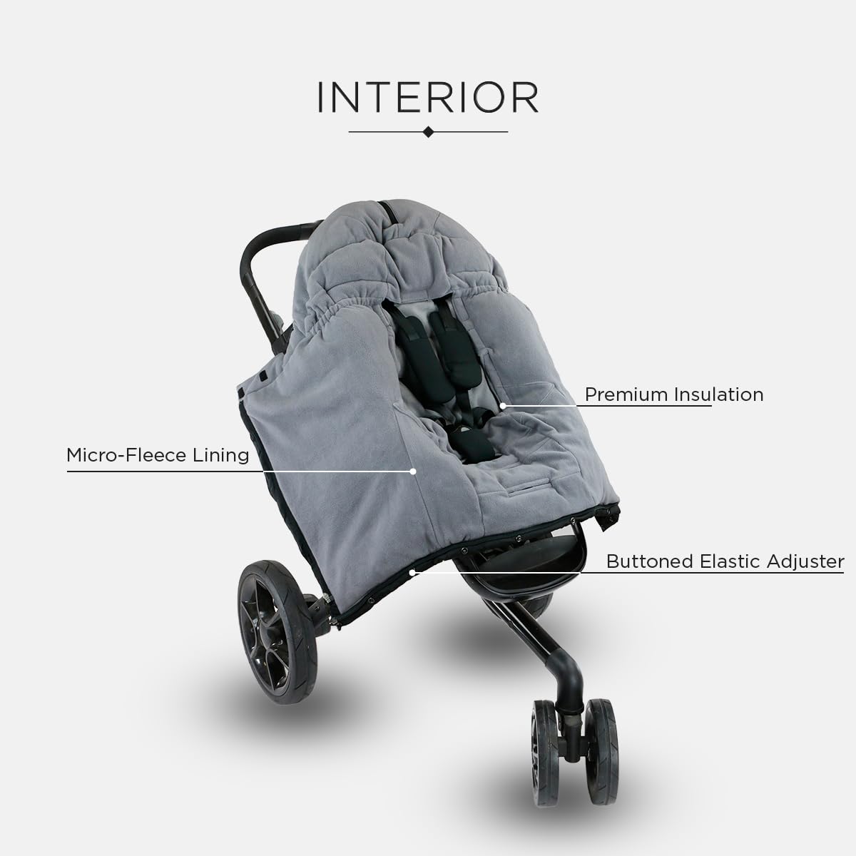 7AM Enfant Manta para cochecito 212 - Manta -Gris nube brezo - Imagen 4