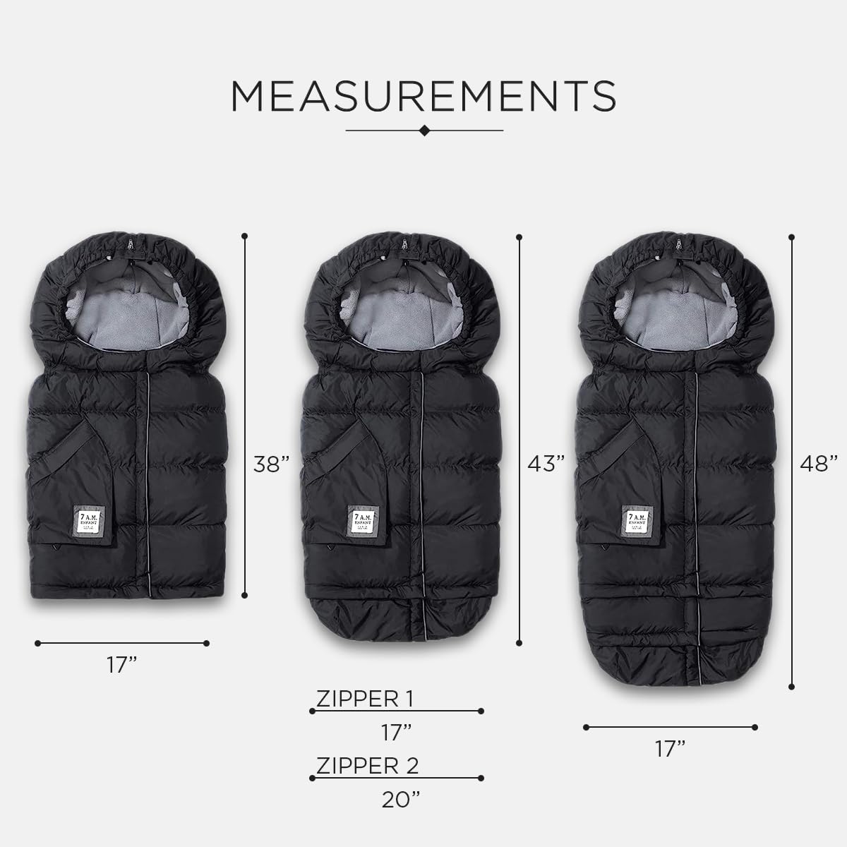 7AM Enfant Manta para cochecito 212 - Manta -Gris nube brezo - Imagen 6