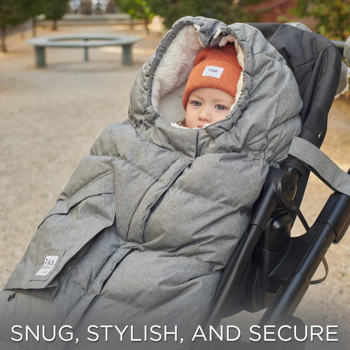 7AM Enfant Manta para cochecito 212 - Manta -Gris nube brezo - Imagen 8