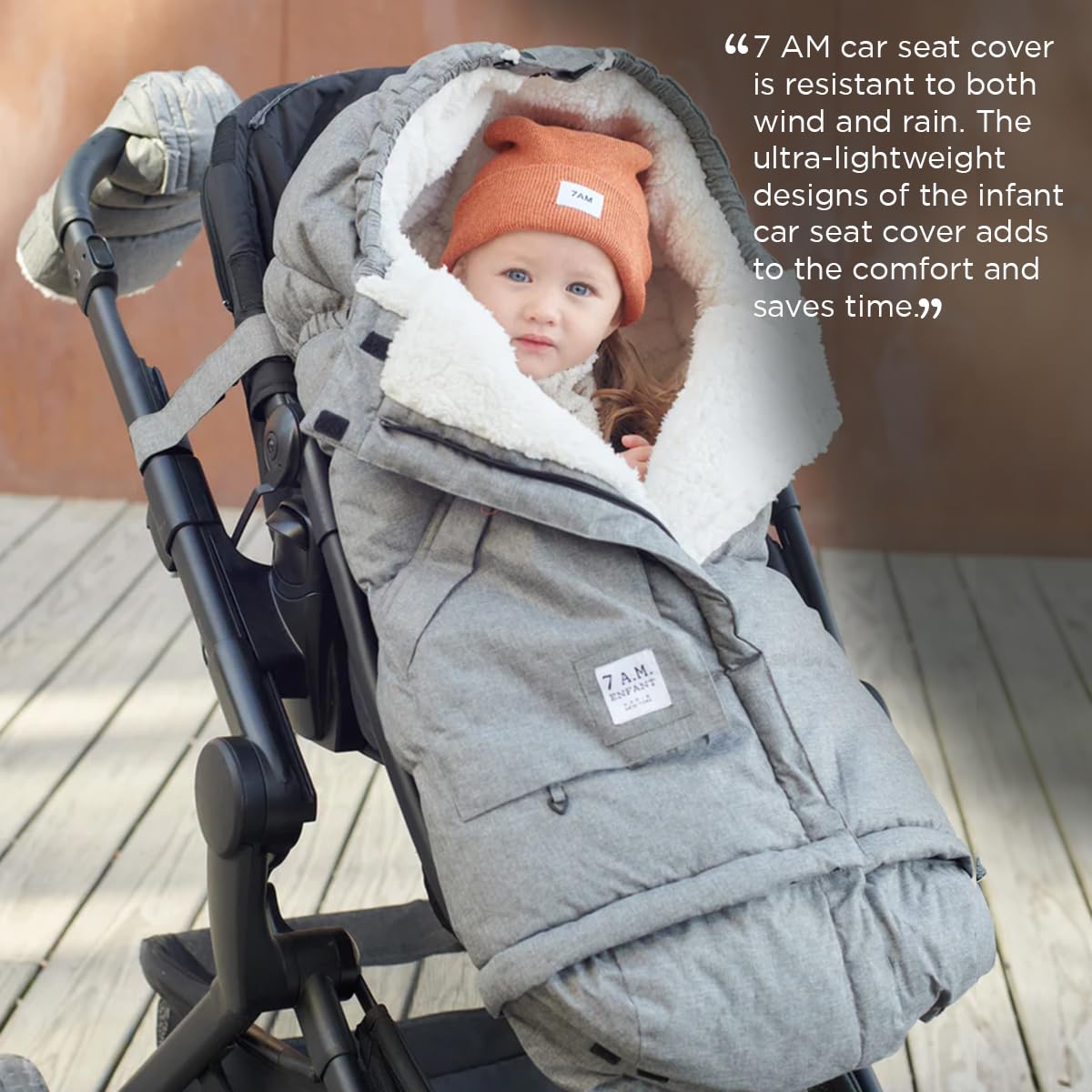 7AM Enfant Manta para cochecito 212 - Manta -Gris nube brezo - Imagen 7