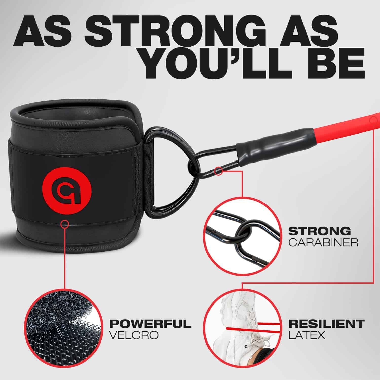 Banda de Resistencia para Tobillo ActiveGear con Puños - - Imagen 3