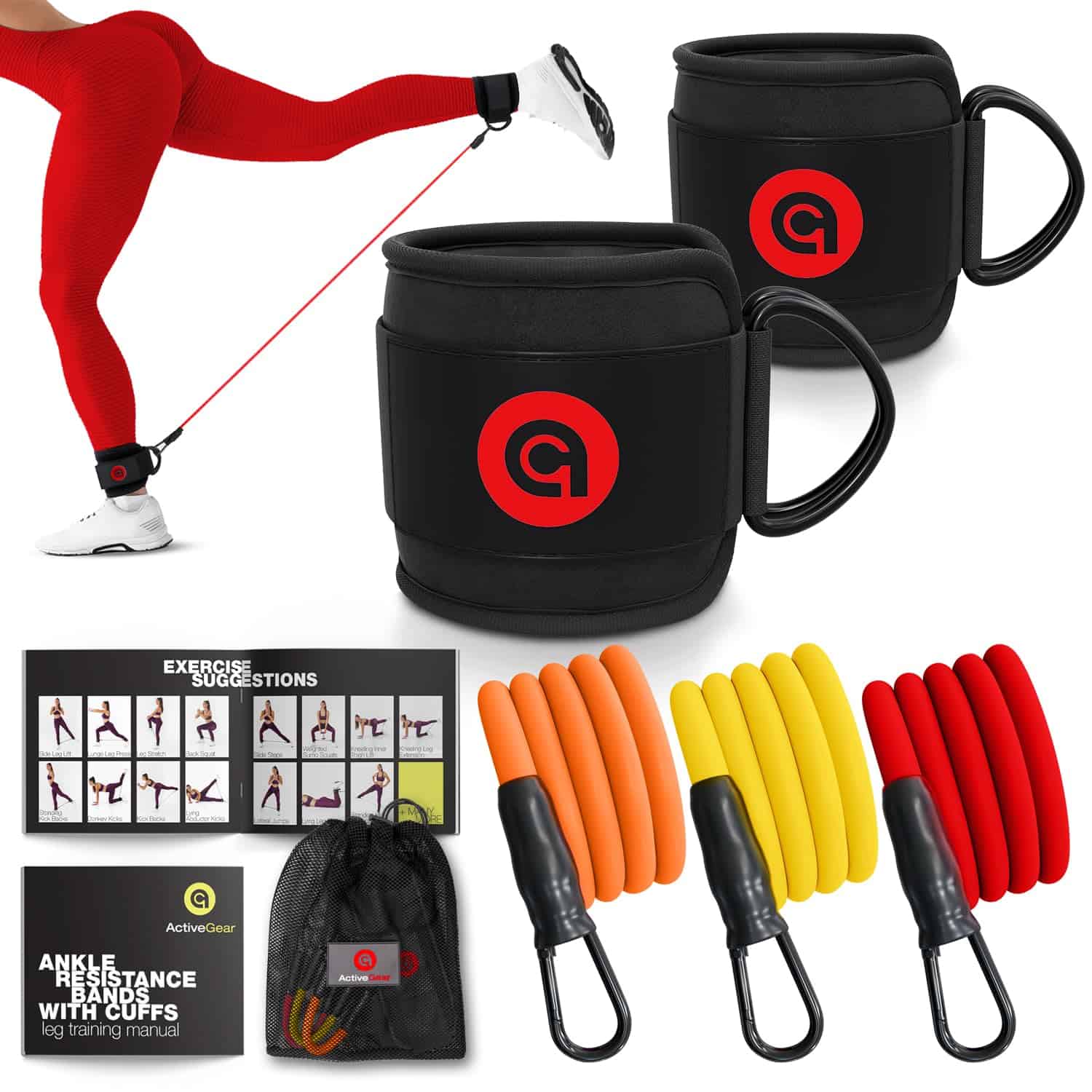 Banda de Resistencia para Tobillo ActiveGear con Puños -