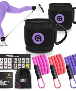 Bandas de resistencia para tobillos ActiveGear con puños -