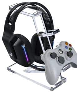 Soporte de diadema de acrílico transparente premium de 10