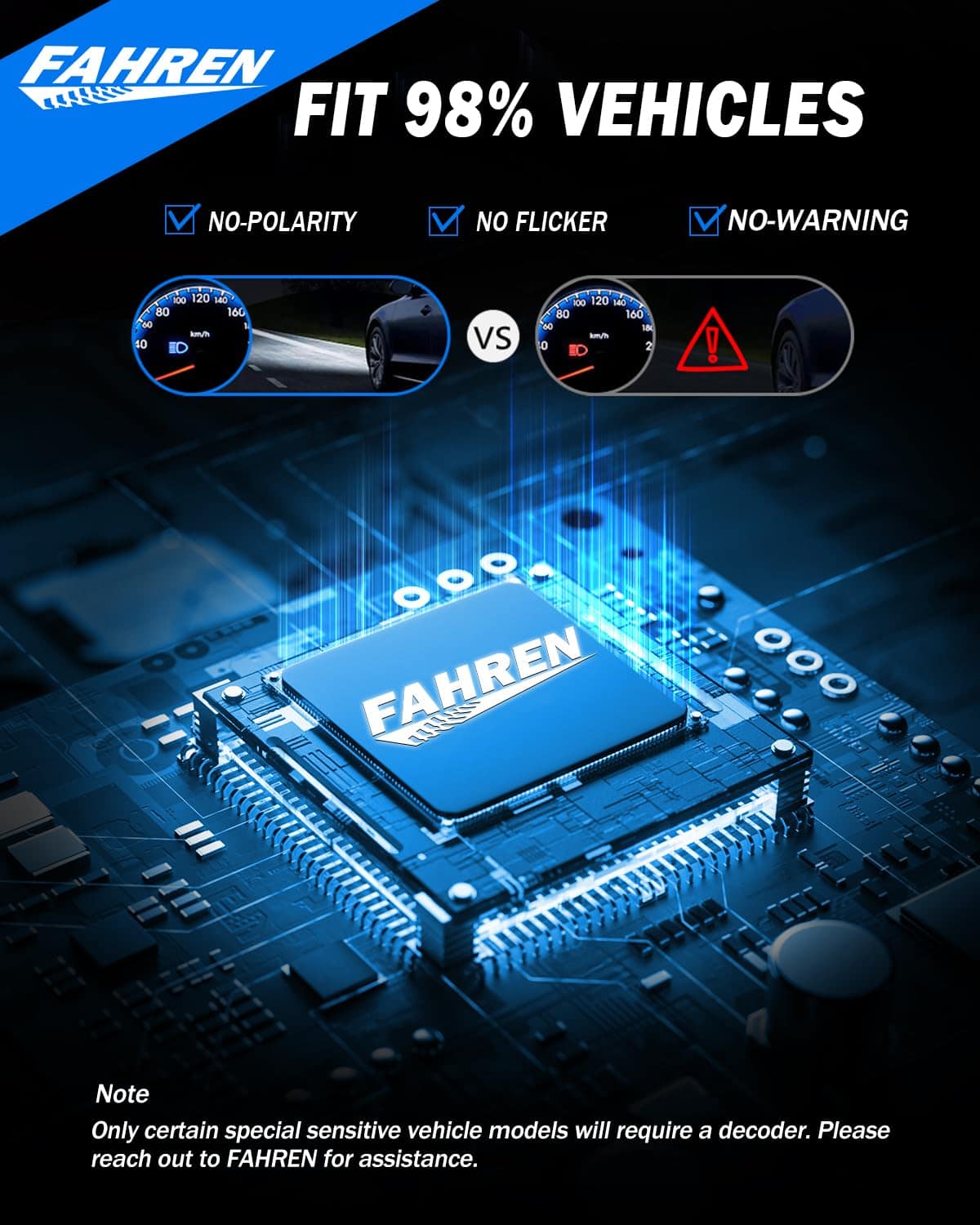 Bombillas de luz de conducción LED FAHREN H4, 33000LM 800% - Imagen 8