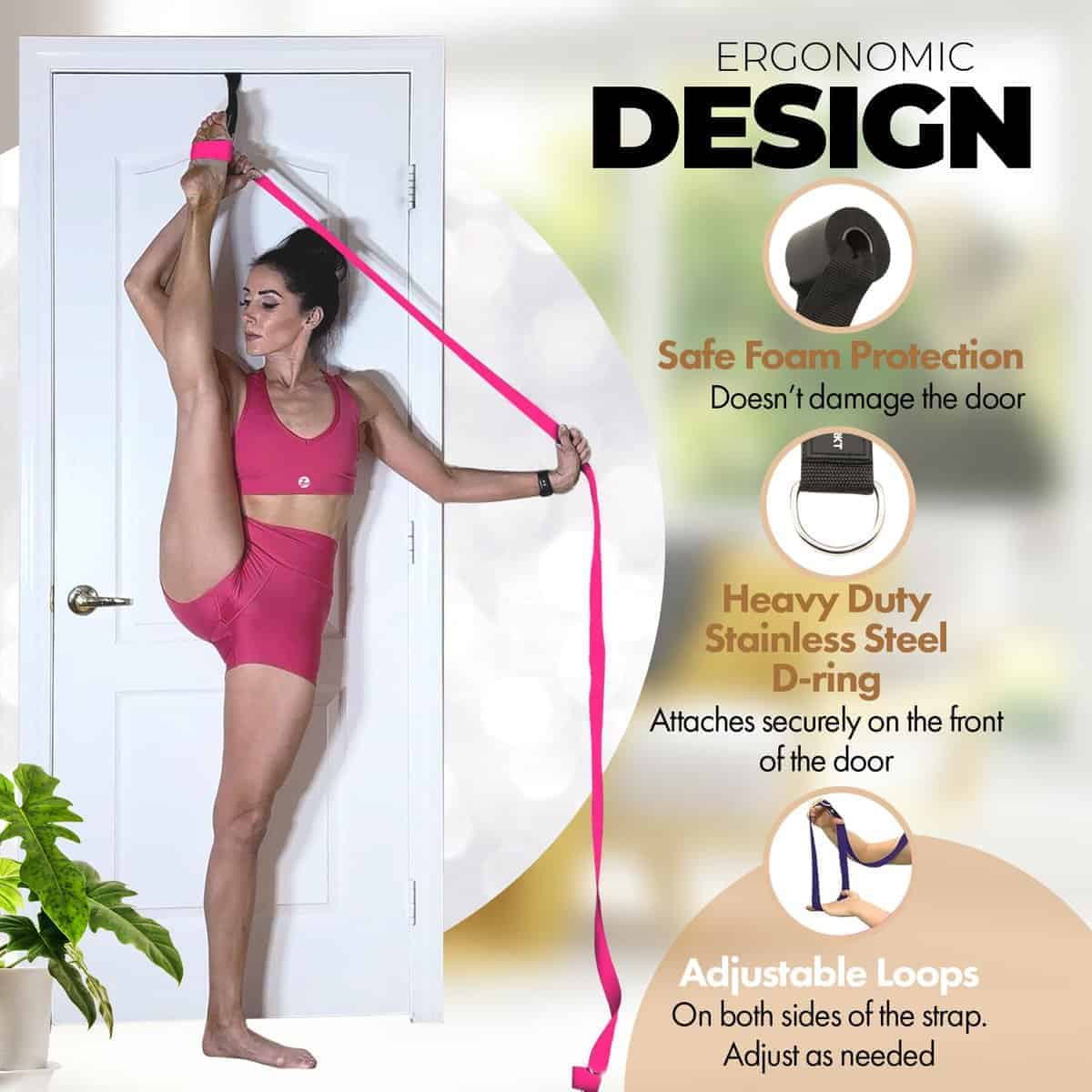 Correa de Estiramiento de Pilates con Anclaje de Puerta - - Imagen 3