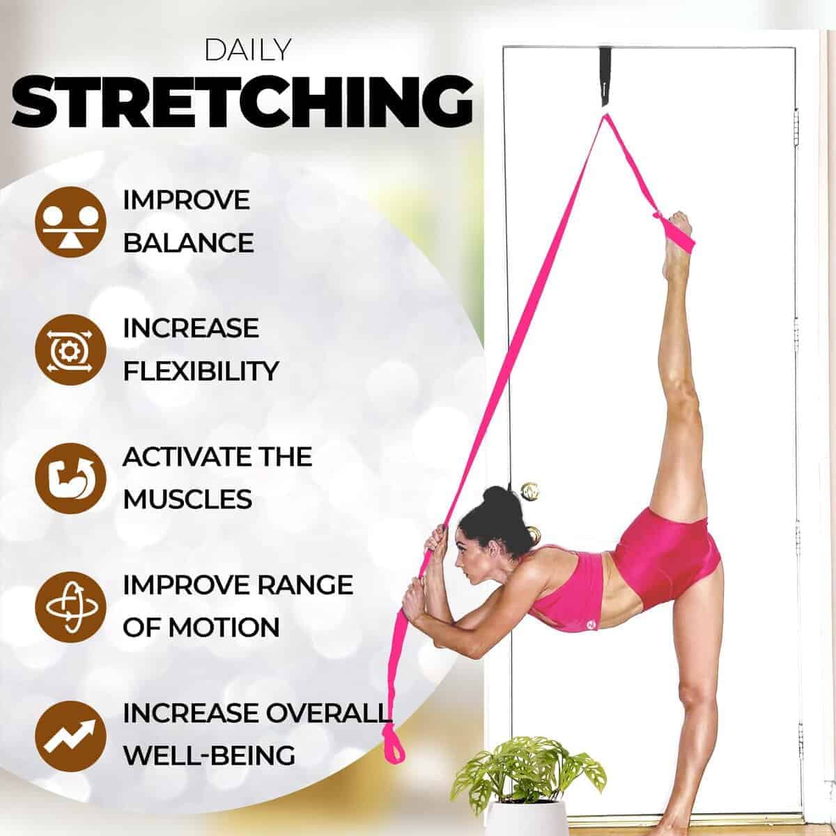 Correa de Estiramiento de Pilates con Anclaje de Puerta - - Imagen 6