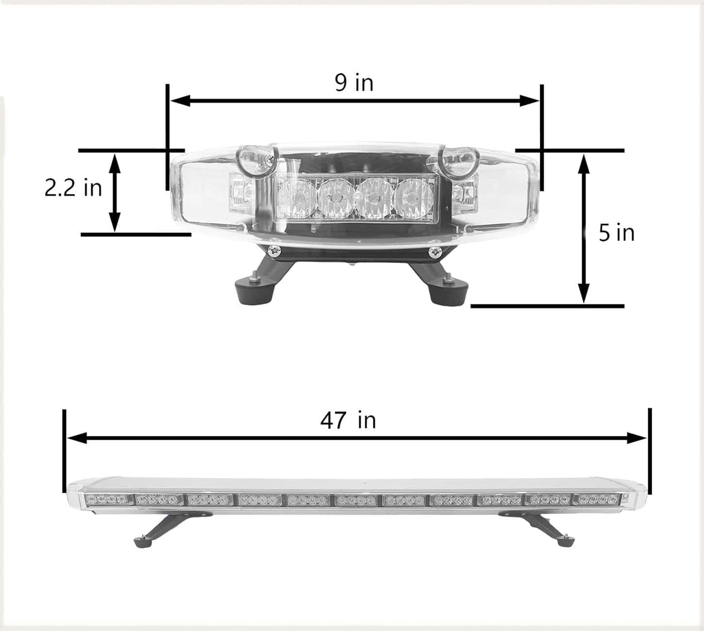 VAGMI 47" 88 Luces LED de Emergencia de Ámbar para - Imagen 5