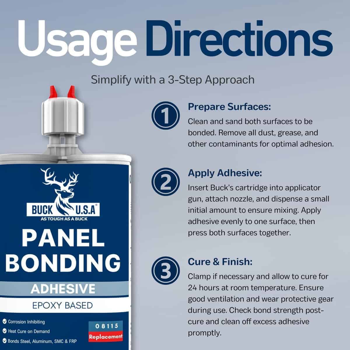 Adhesivo de Unión para Paneles Buck, Epoxi de Dos Partes, - Imagen 5