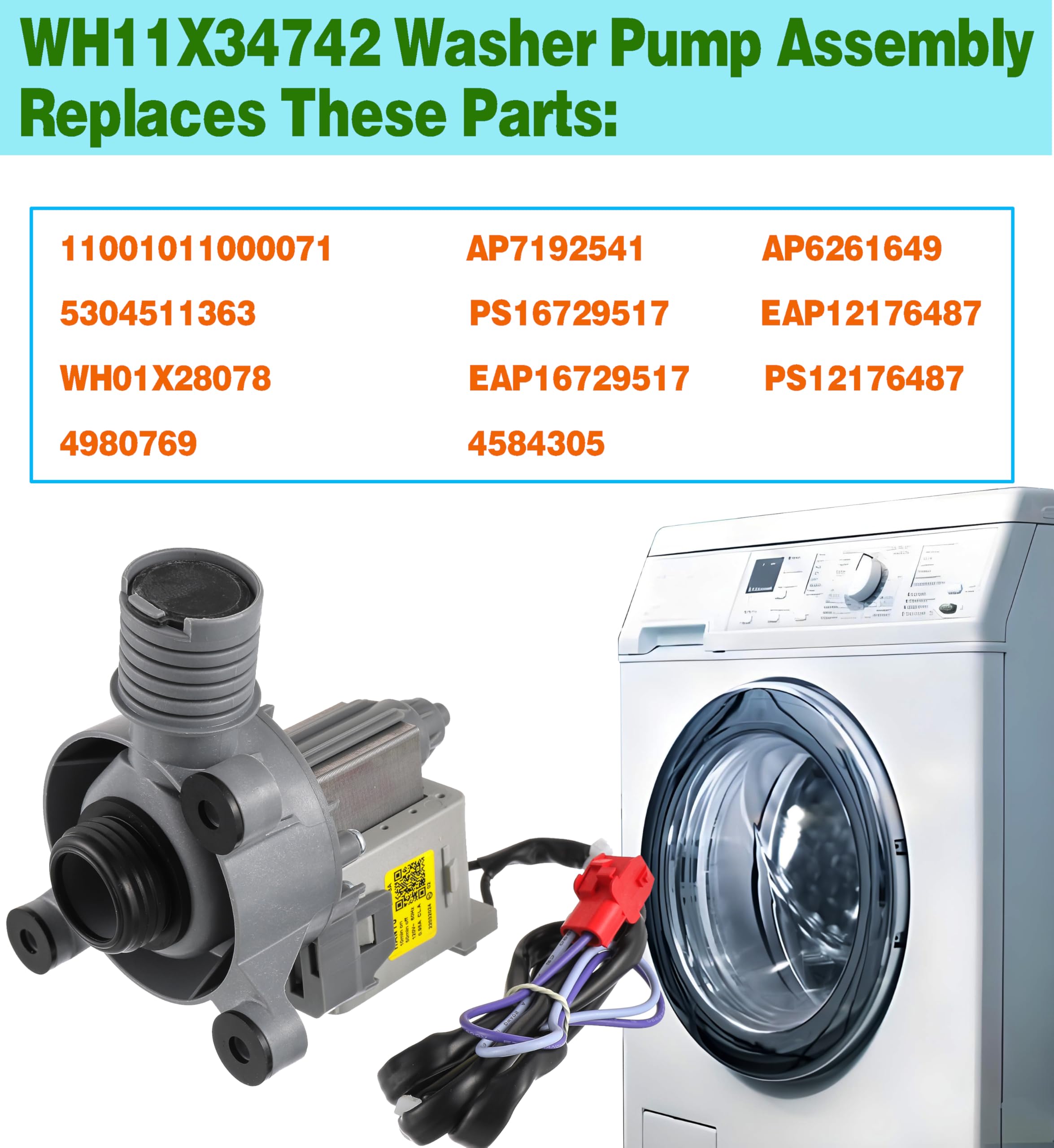 BOSHCHEN (Actualizado) Conjunto de Bomba de Lavadora - Imagen 8