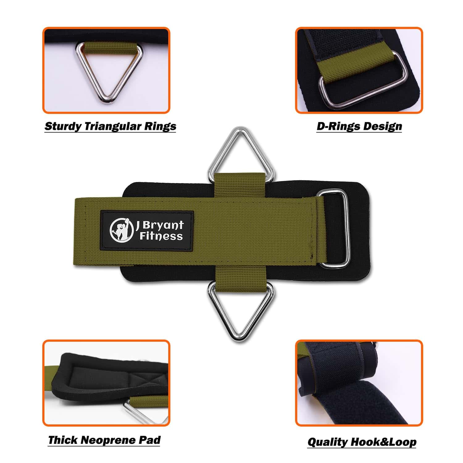 Muñequeras de fitness J Bryant para máquinas de cable - - Imagen 4