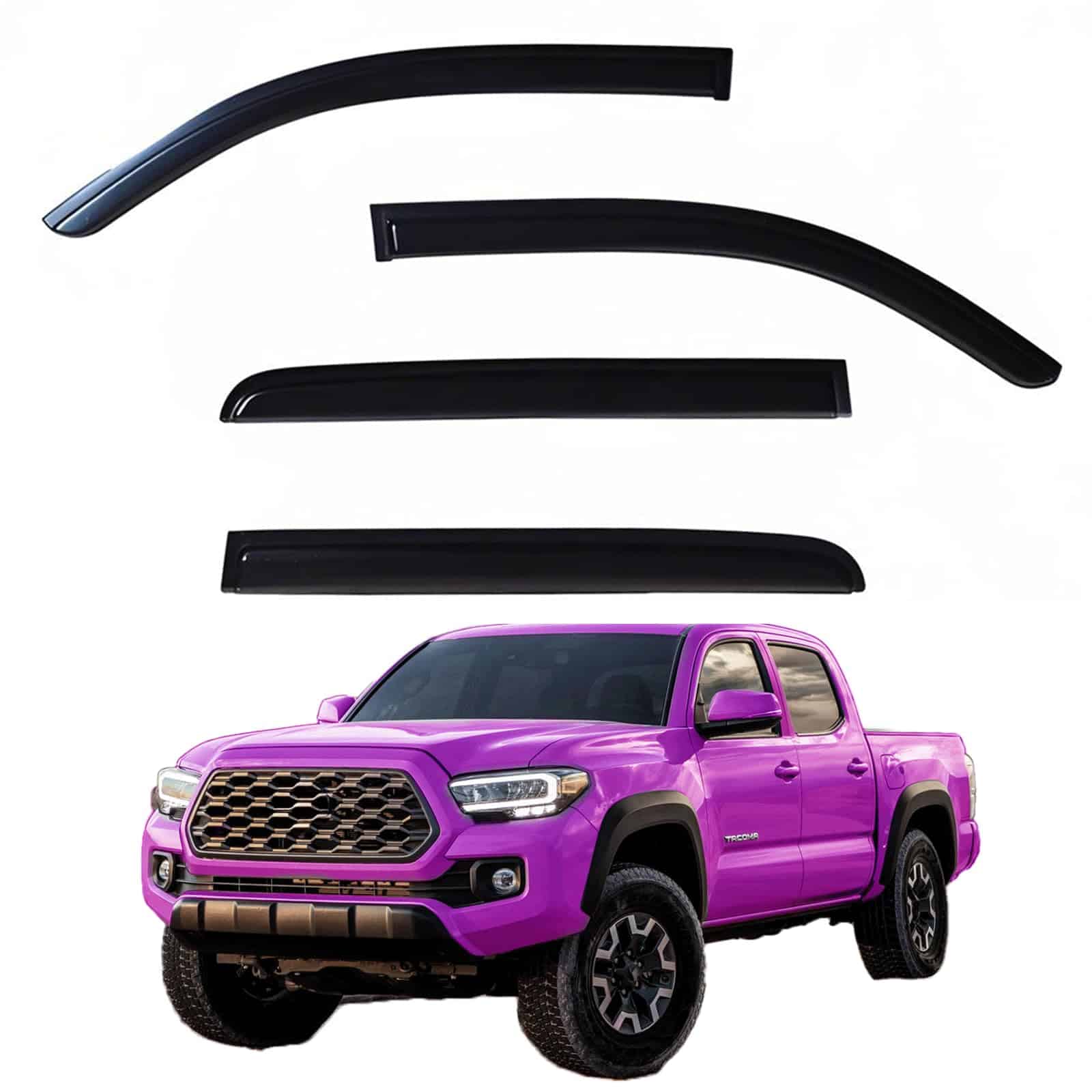 YLSCOO Window Visors Rain Guards compatible con Tacoma