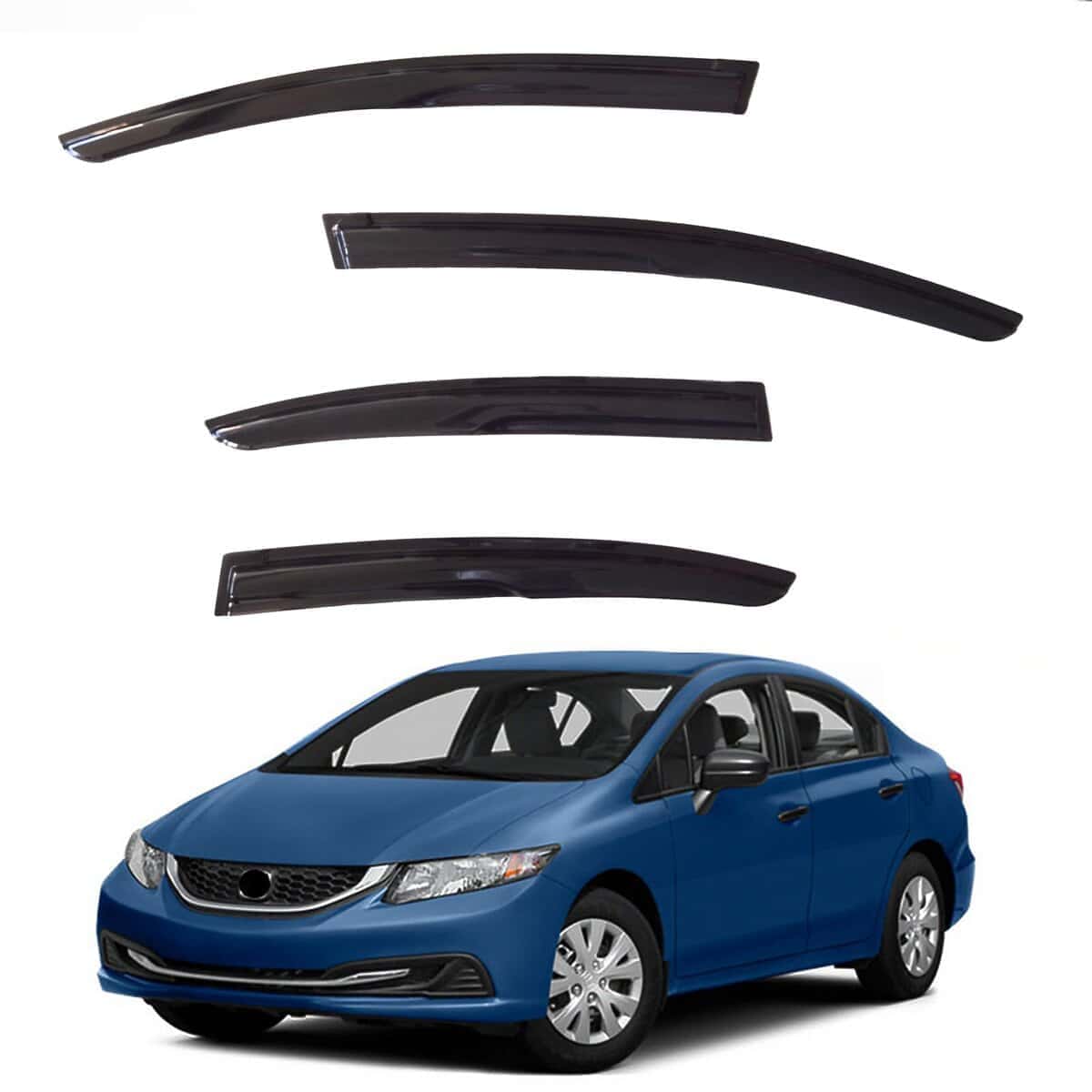 YLSCOO Viseras para Ventanas Rain Guards para Honda Civic
