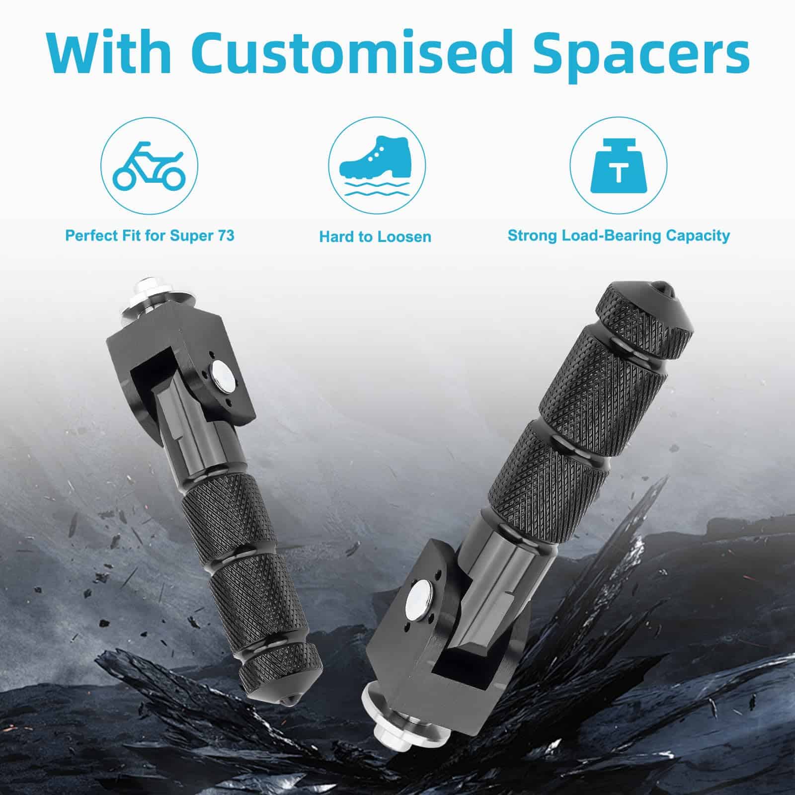 Pisantes de Pasajero YIBEICO para Super 73 S2/ZX/RX/S - Imagen 6