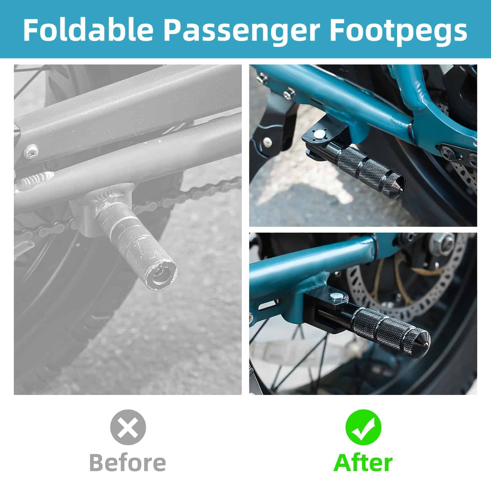 Pisantes de Pasajero YIBEICO para Super 73 S2/ZX/RX/S - Imagen 7