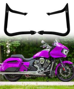 Indian Spike Hook Rear Highway Bars, Gloss Black Rear Crash